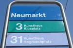 (183'713) - ZVV-Haltestellenschild - Zrich, Neumarkt - am 20.