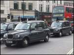 Typisches Taxi in London.